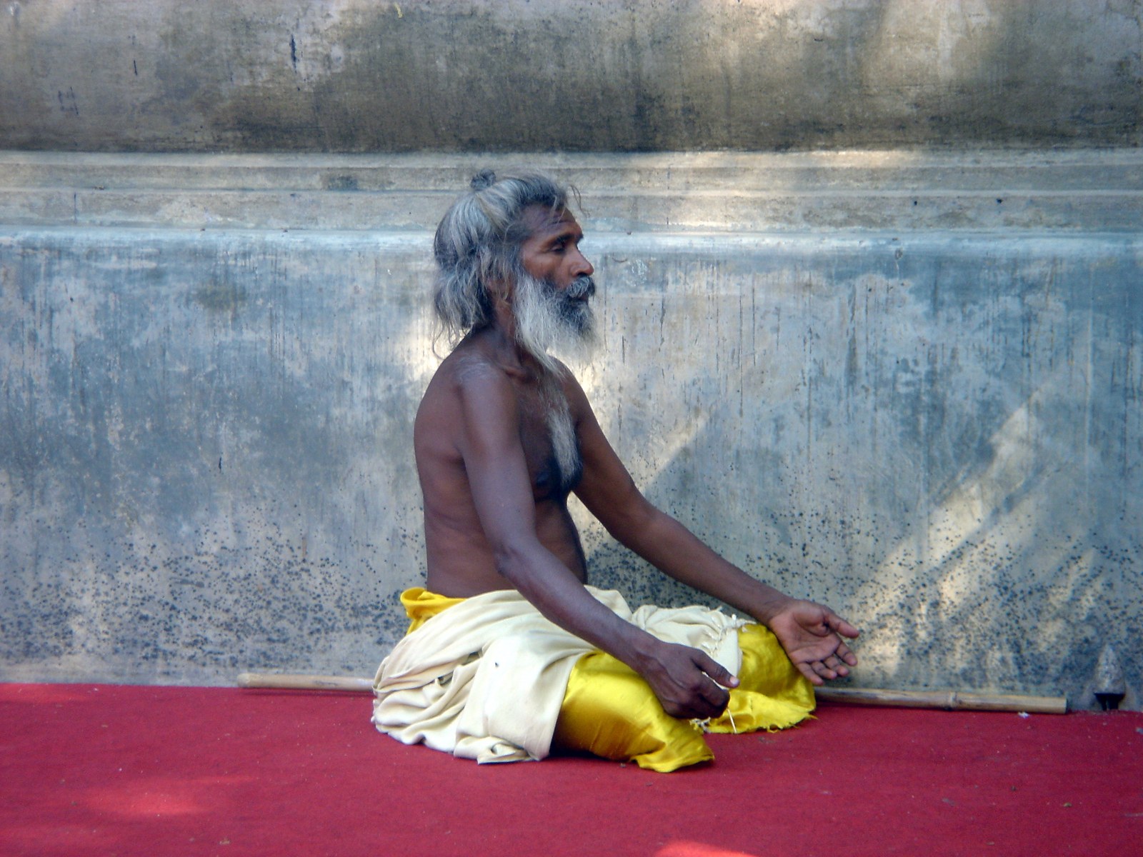 Sadhu en méditation, Inde